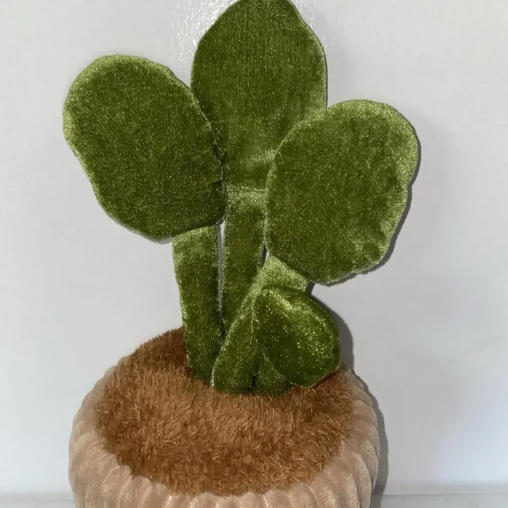 Greenhouse by Russ Plush Potted Cactus Plant Tan/Brown and Green
